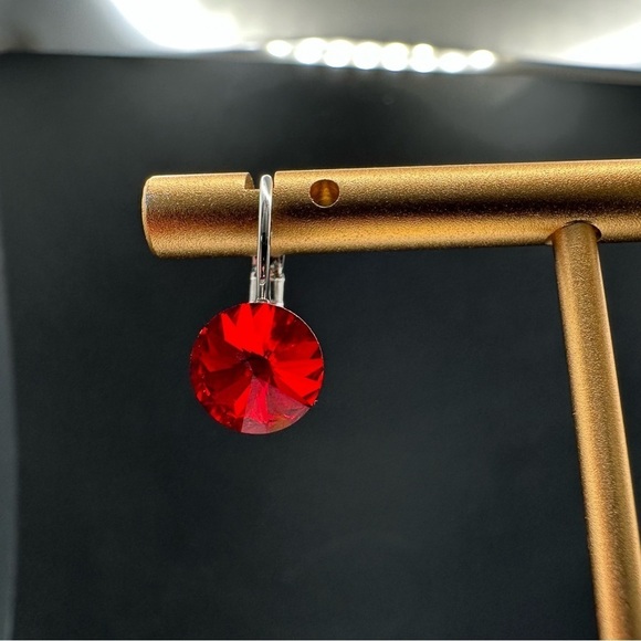 Swarovski Element round drop earrings - New - Picture 13 of 13